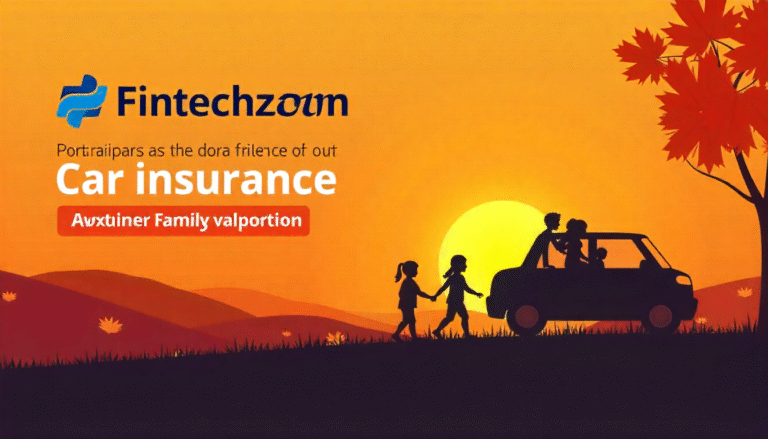 A sleek car on the road with digital icons of shield, money, and documents overlayed – representing technology-driven car insurance